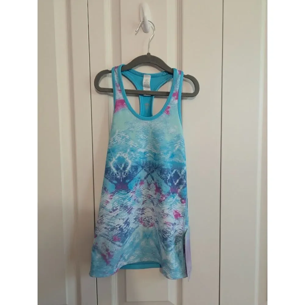 NWT Ivivva by Lululemon Tank (reversible) and Leggings set top 8 10 Girls blue